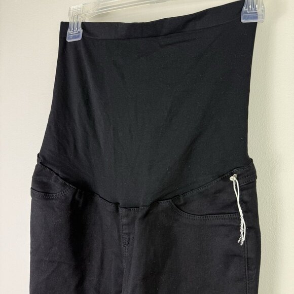 1822 Denim Maternity Skinny Jeans Butter Black Stretch Over Belly Pull On 8/29 - Picture 7 of 10